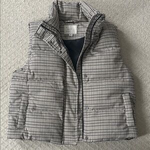 a new day Black and White Checkered Vest